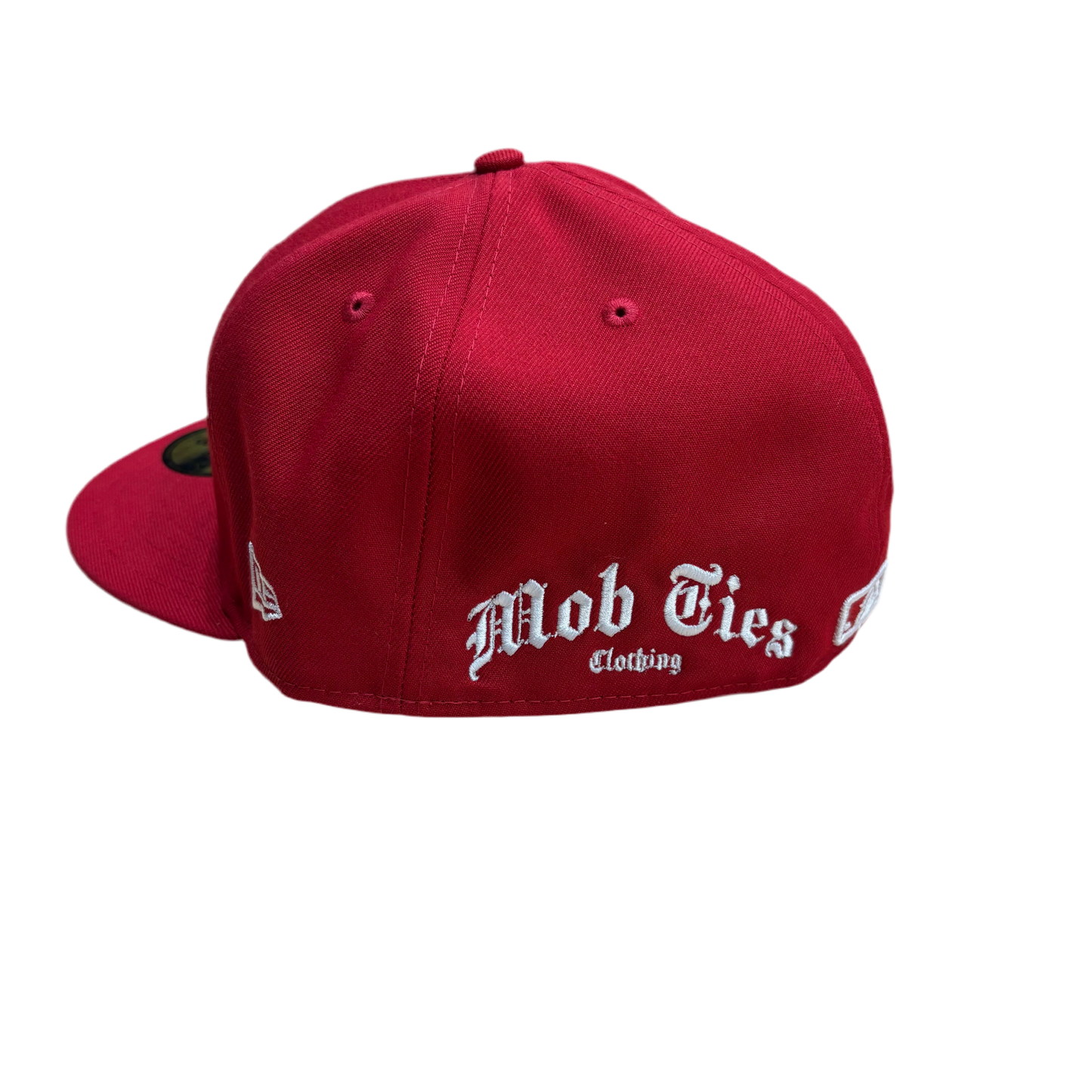 RED RHINESTONE LA FITTED